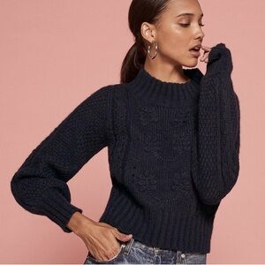 Doen x Reformation Tree of Life Sweater collab Navy XS